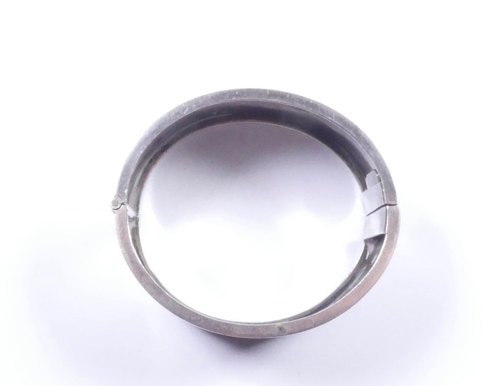 Victorian Bangle 1882 Wide Leaf Patterned 925 Ste… - image 5