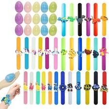 Easter Fillable Eggs with Slap Bands Dinosaur Pirate Unicorn Llama Party Favors