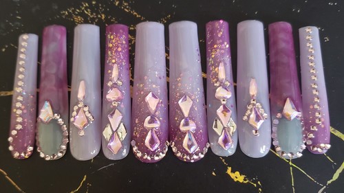 Handmade 3XL Square Press On Nails Size Large