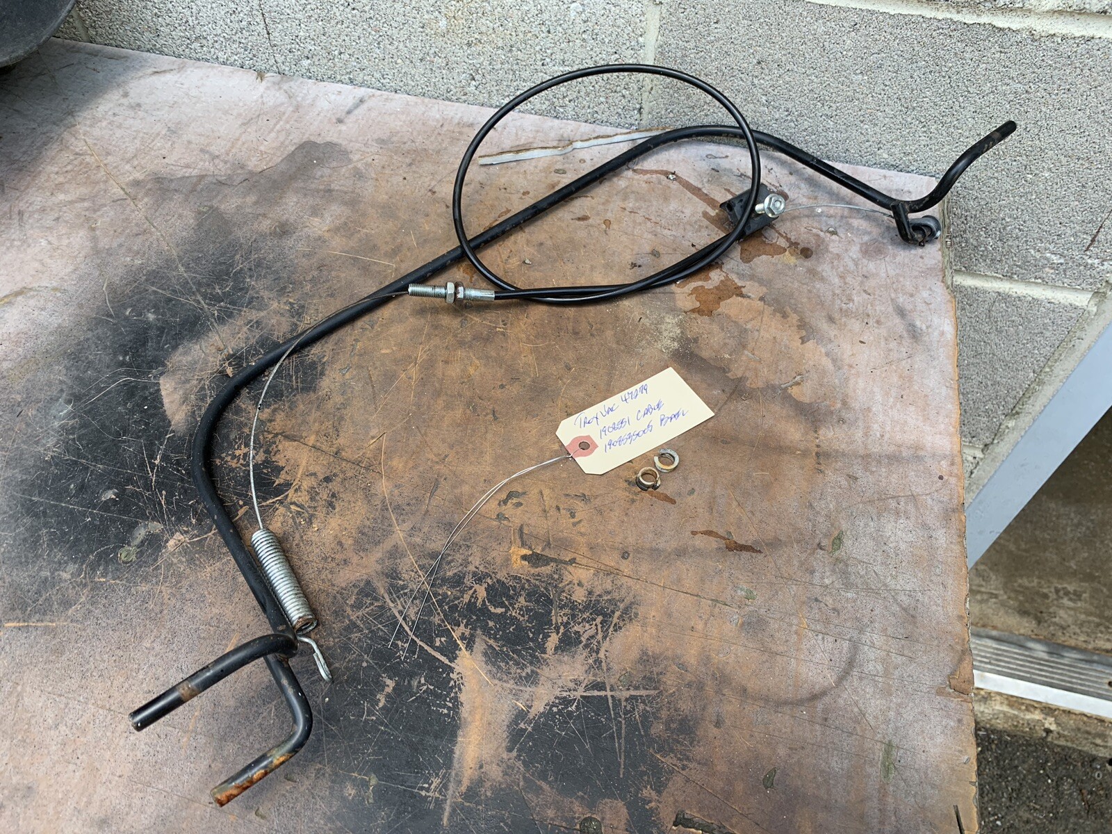 TROY BILT LEAF VAC CHIPPER Control Bail And Drive Cable eBay