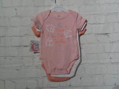 Girls Little & Loved 3 Pack One Piece size 0-3 Months