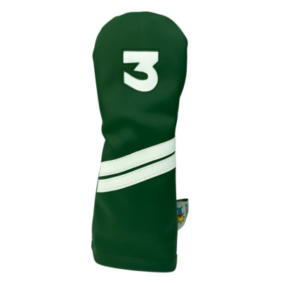 Sunfish leather fairway golf headcover - green and white 3 !