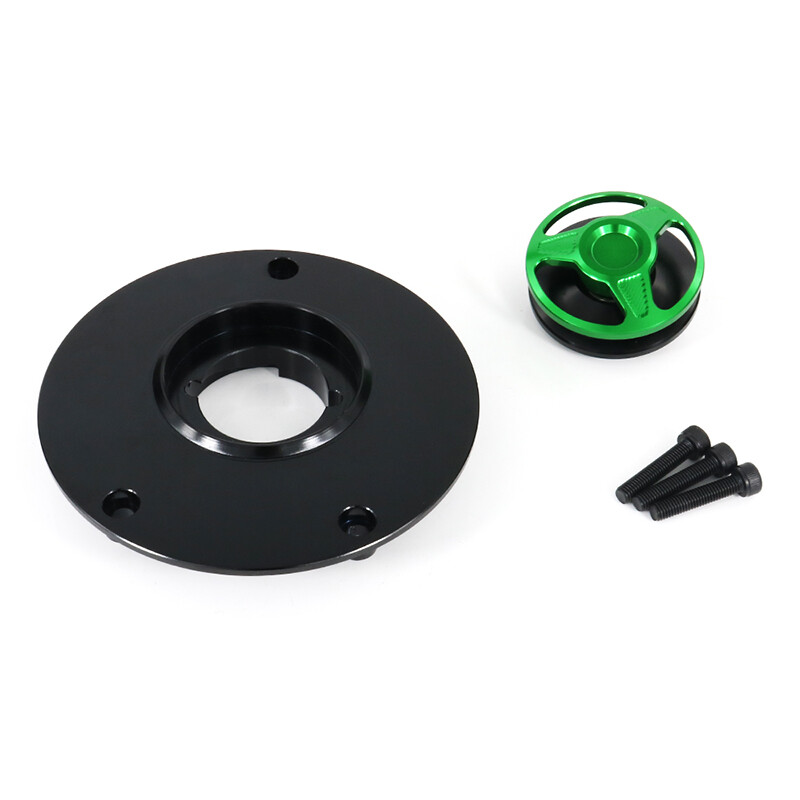 CNC Aluminum Keyless Fuel Gas Tank Cap Cover Fit For Kawasaki Z125