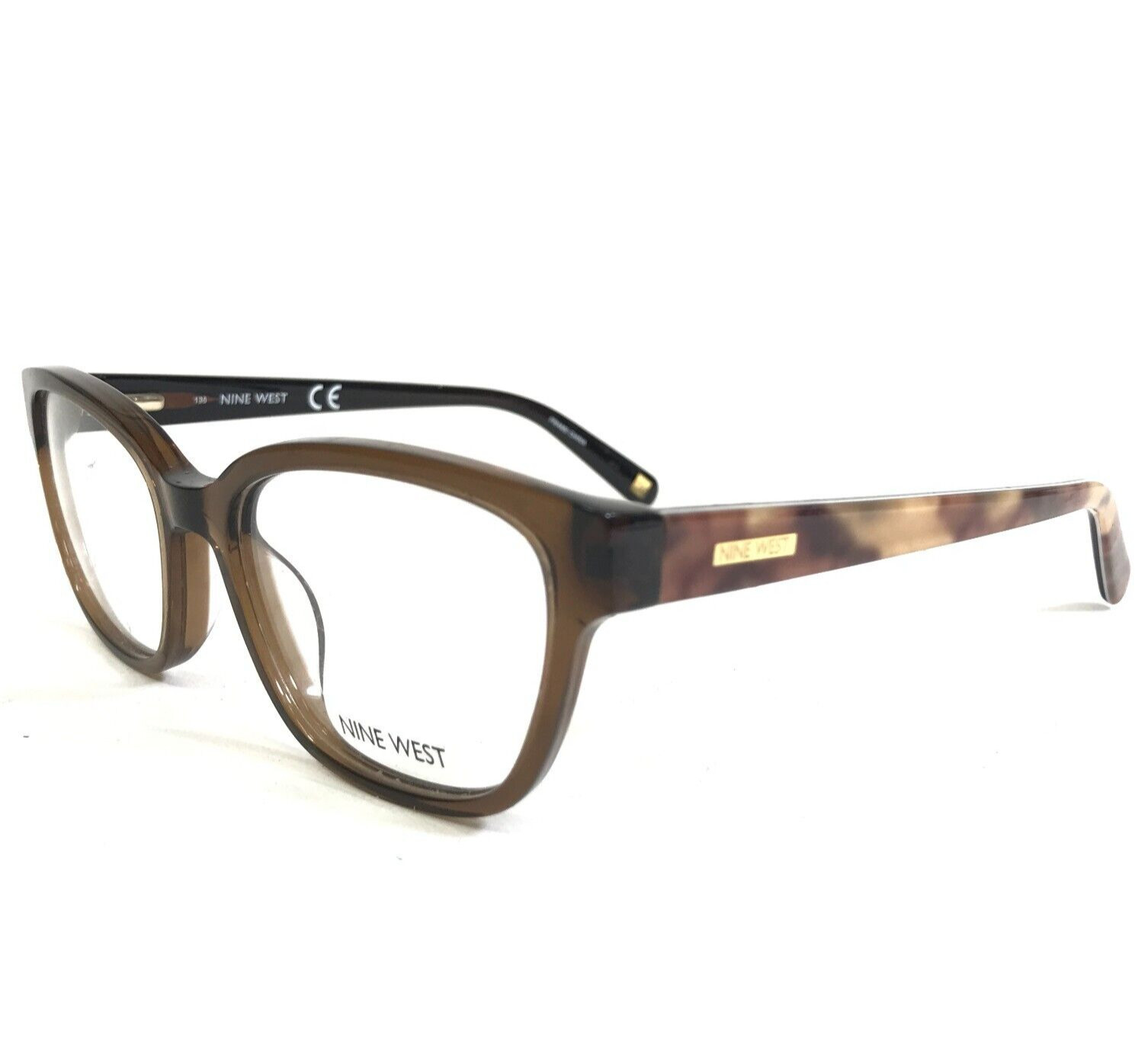 Nine West Eyeglasses Frames NW5113 210 Clear Brown Tortoise Cat Eye 50-17-135