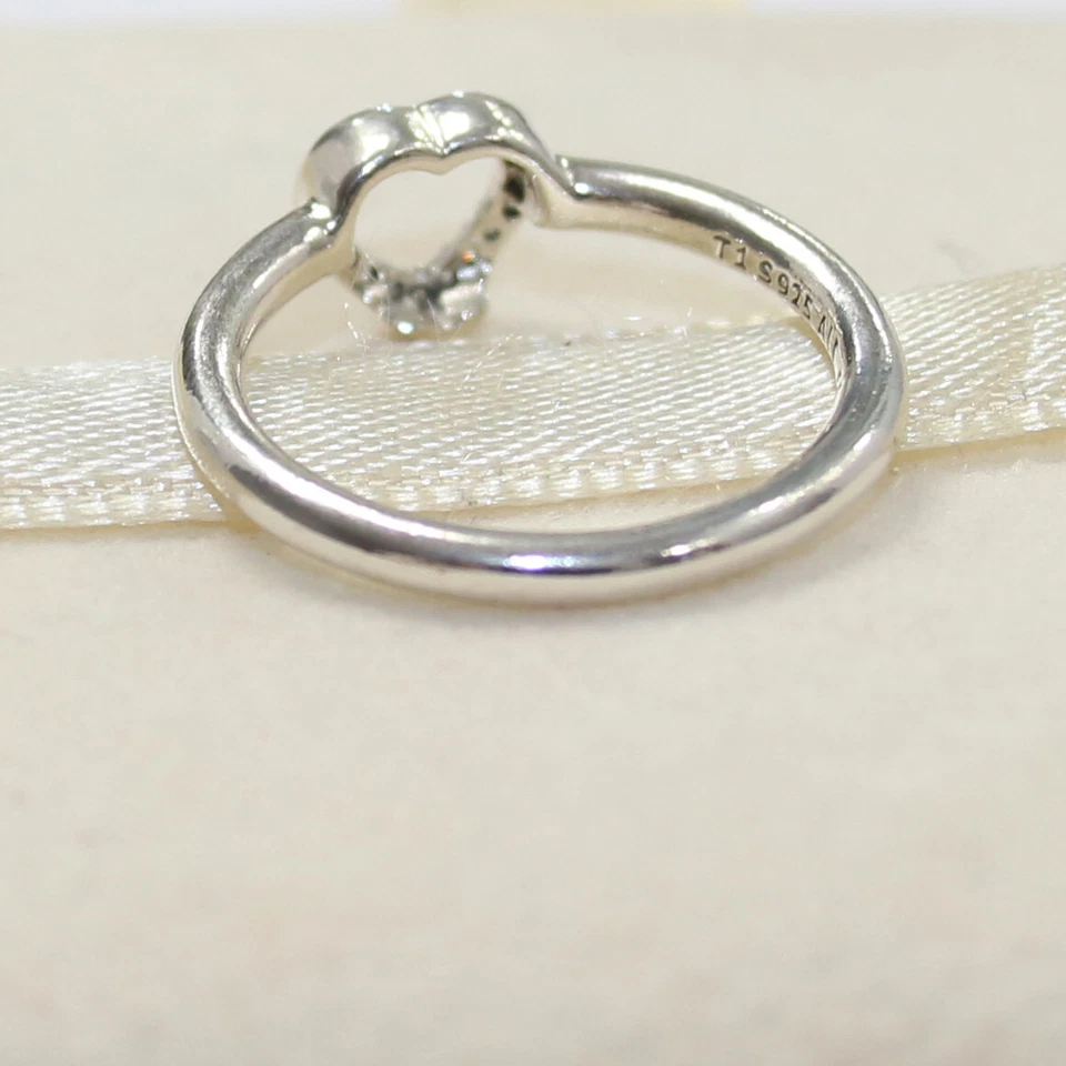 Подлинный Pandora головоломка сердце рамка кольцо несколько размер 196549CZ W замшевый мешочек - Изображение 2 из 4