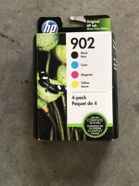 HP 902 (X4E05AN#140) Black/Cyan/Magenta/Yellow Ink Cartridge - 4 Pack for sale online | eBay