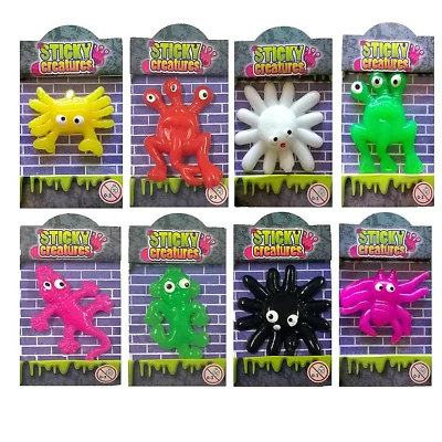 LND GIFTS Sticky Slime Creatures 5-6 cm Kids Party Bag Xmas Boys Girls Stocking Filler Toy