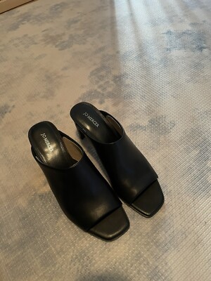 Black leather jo Mercer Naples mid heel mule sandals Shoes 41