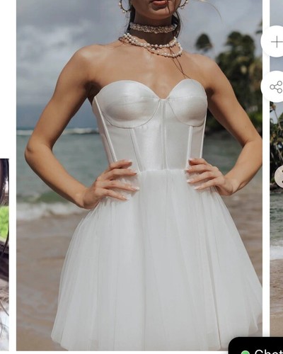 Untamed Petals Halsey Dress Bridal Bride Shower Bachelorette Late Night $548 - Picture 13 of 15