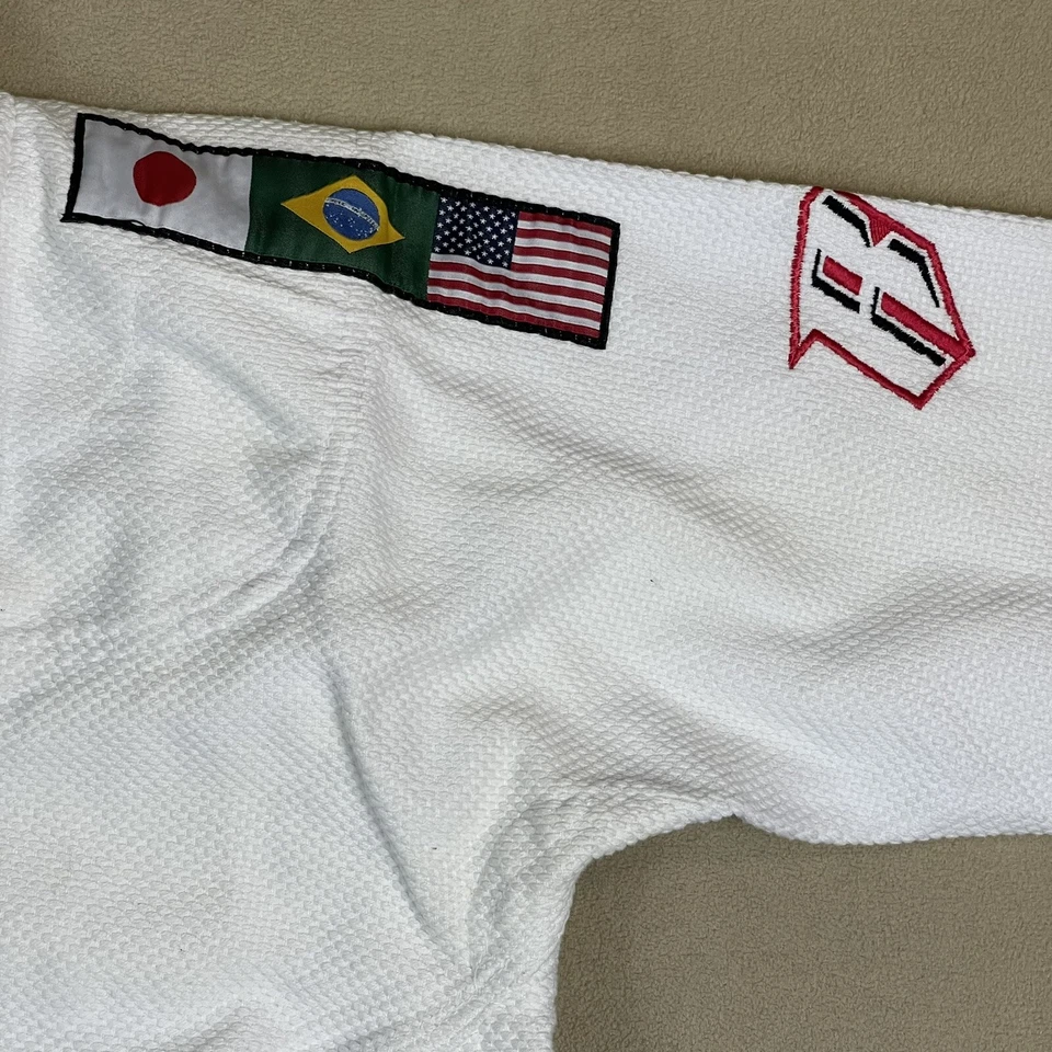 Top Revgear Gi Unisex A1 Blanco Brasil Bandera Japonesa JiuJitsu Adulto Foto 4 de 4