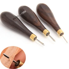 Quality Awl Tool Leather Stitching Awls Diamond Shape Ebony Blackwood & Brass