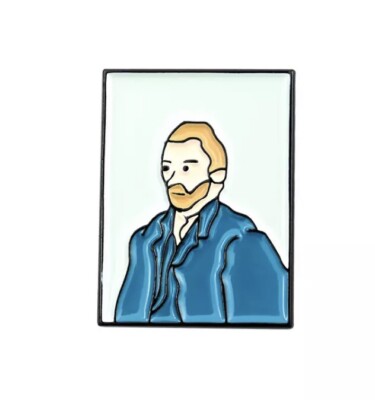 Van Gogh Selbstporträt Metall Emaille Anstecknadel Abzeichen Kunst Vincent Van Gough