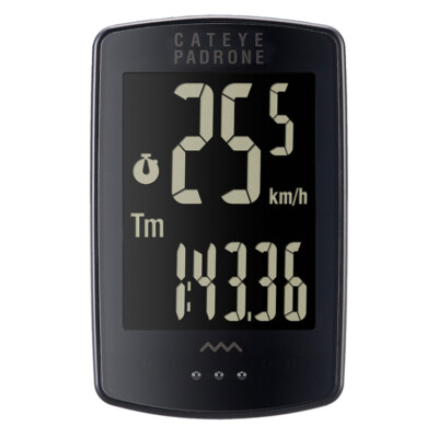 Cateye Padrone - Stealth Black - Large Display Wireless Bike Computer Road/MTB 
