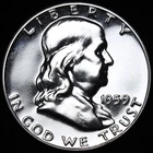 1959 Franklin Half Dollar CHOICE GEM BRILLIANT PROOF ULTRA NICE 90% Silver