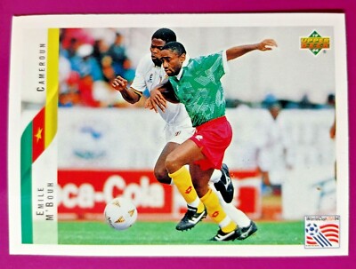 M'BOUH ,CAMEROON-N.193-WORLD CUP USA 94 COLLECTIBLE CARD DELLA UPPER D.E.C.K.
