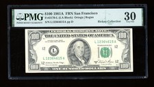 DBR 1981-A $100 San Francisco Fr. 2170-L PMG 30 Serial L12364615A
