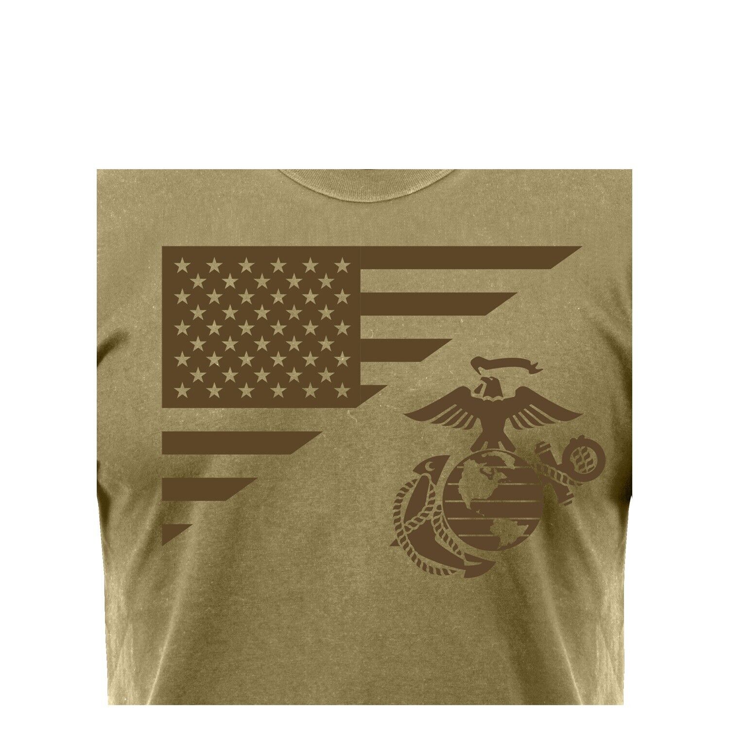 US Flag Usmc Eagle Globe & Anchor T Shirt Tshirt Coyote USA Flag | eBay