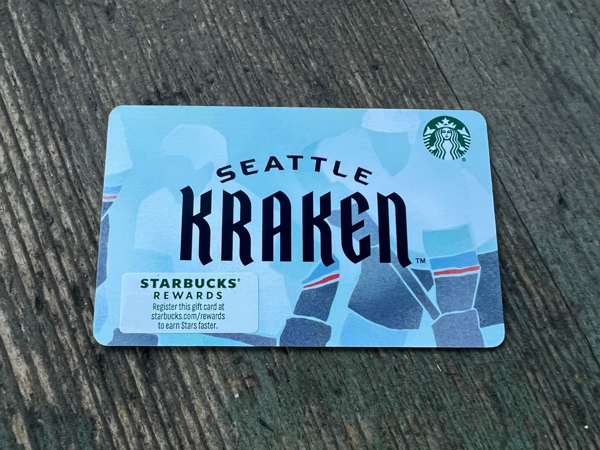 NEW & UNLOADED 2022 RARE STARBUCKS SEATTLE KRAKEN GIFT CARD Limited Edition