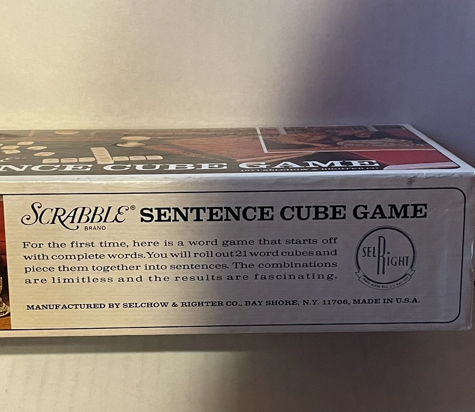 Vintage 1971 Scrabble Sentence Cube Game by Selchow & Righter Co. Complete - Image 3 of 4