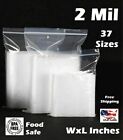 Clear Reclosable Zip Seal 2-Mil Plastic Bags Jewelry Storage Top Lock Baggies