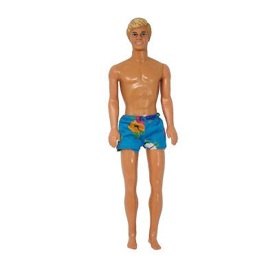 VINTAGE 1987 MATTEL ISLAND FUN KEN BARBIE DOLL # 4060 BEACH BLONDE