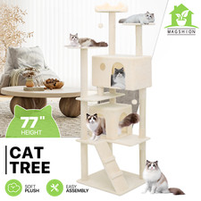 77" Cat Tree Cat Tower Kitten Playing Condo House Scratching Cost Large for Rest