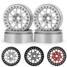 4pcs Alloy 2.2'' RC Beadlock Wheel Rim for Axial Wraith SCX10 TRX4 1/10 RC Car