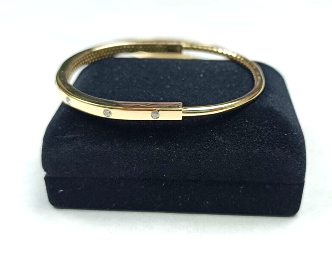 Bangle 10K Yellow Gold Jewelry Christmas Gift Wedding Gift Enngagment Gift Love-image