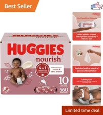 Hypoallergenic Baby Wipes - 10 Packs, 560 Wipes Total, Plant-Based Ingredients