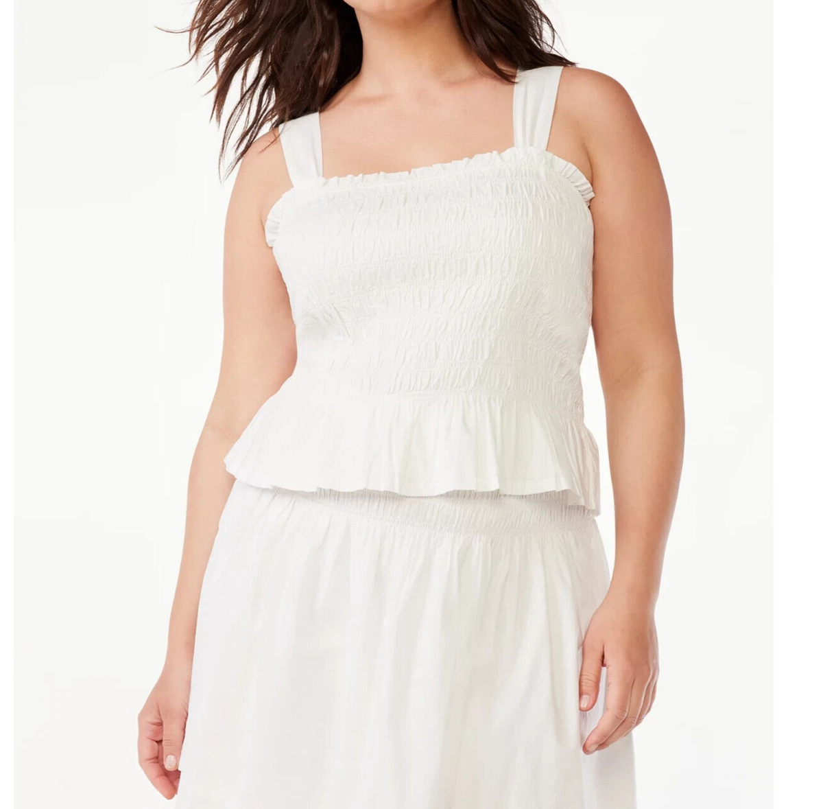white smocked tank top