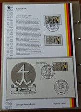 Berlin ETSB 5c / 1987 ERSTTAGS SAMMELBLATT Briefmarken F&uuml;r die Jugend 1987