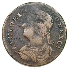 1787 31.1-r.4 R-2 Connecticut Colonial Copper Coin