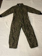 Vtg lakeview Mossy Oak Coveralls Foliage Camouflage Camo Hunt USA Made LRG
