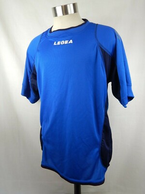 Legea Technical Sports Wear Blue Soccer Jersey Shirt Mens Size Large