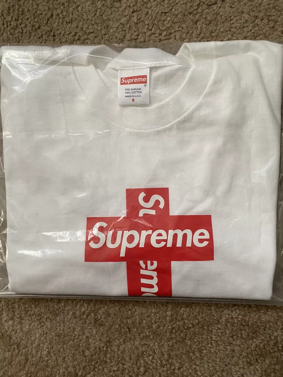 Cross Box Logo Tee White L