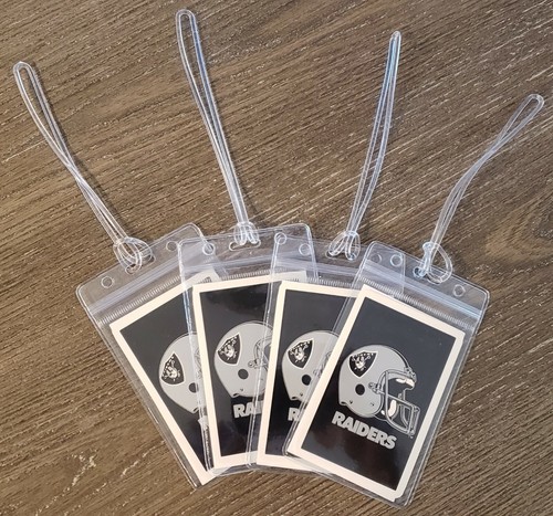 4 Las Vegas Raiders Luggage Tags NFL - Vintage/Retro playing cards