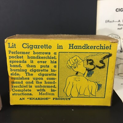 Vintage 1930s Bird & Son Inc Cigarette Magic Trick Mint CIB NOS HTF Rare  USA Box