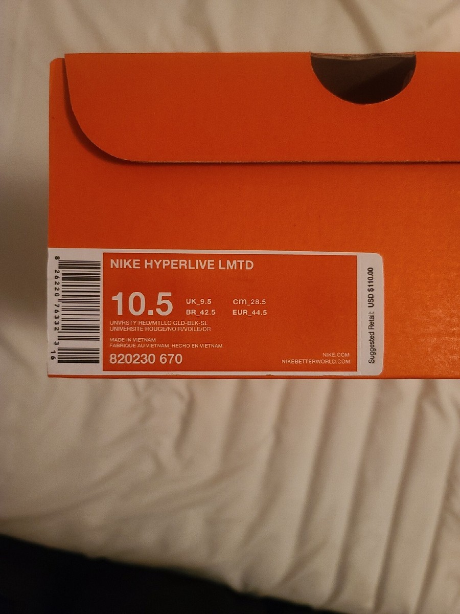 Size 10.5 - Nike Hyperlive Limited All-Star for sale online | eBay
