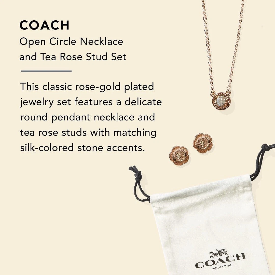 Coach necklace round discount