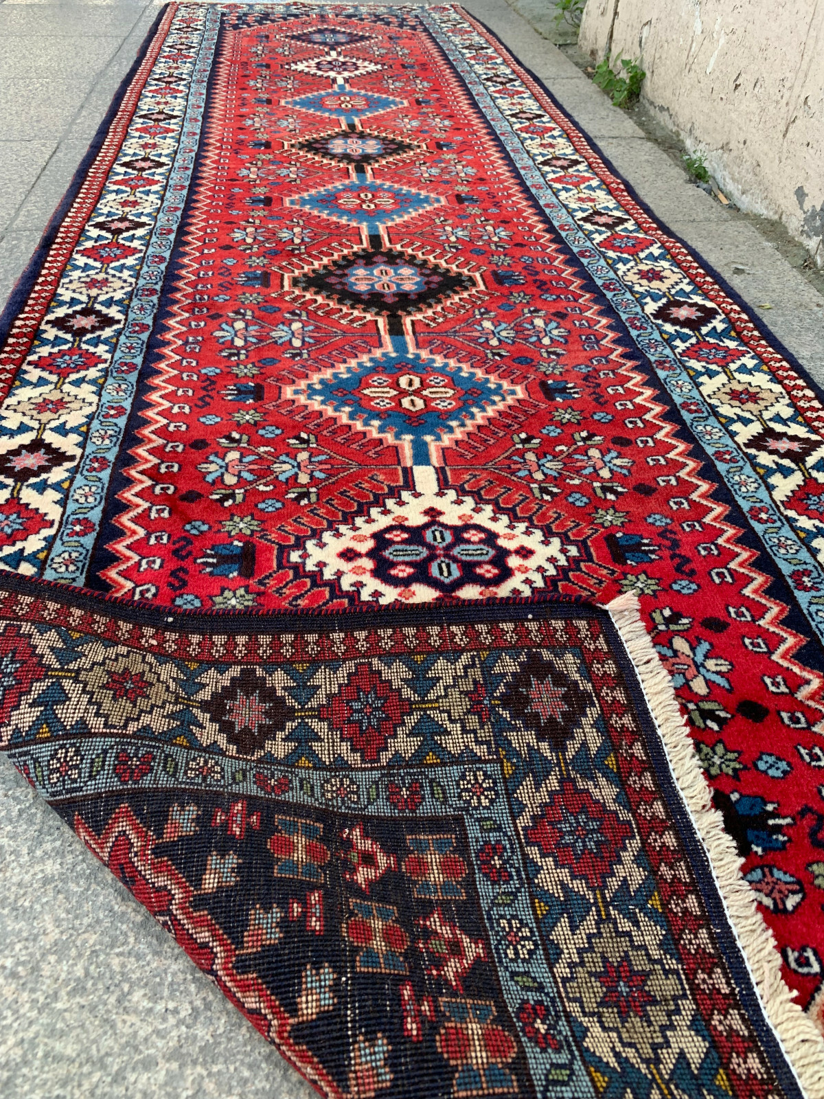 2'11'' x 9'11'' Vintage Rug Runner Carpet Natural Village Handmade Rug ...