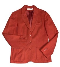 Pendleton Women  s 12 Brick Red Wool Single Breasted Blazer Vintage 1960s Jacket