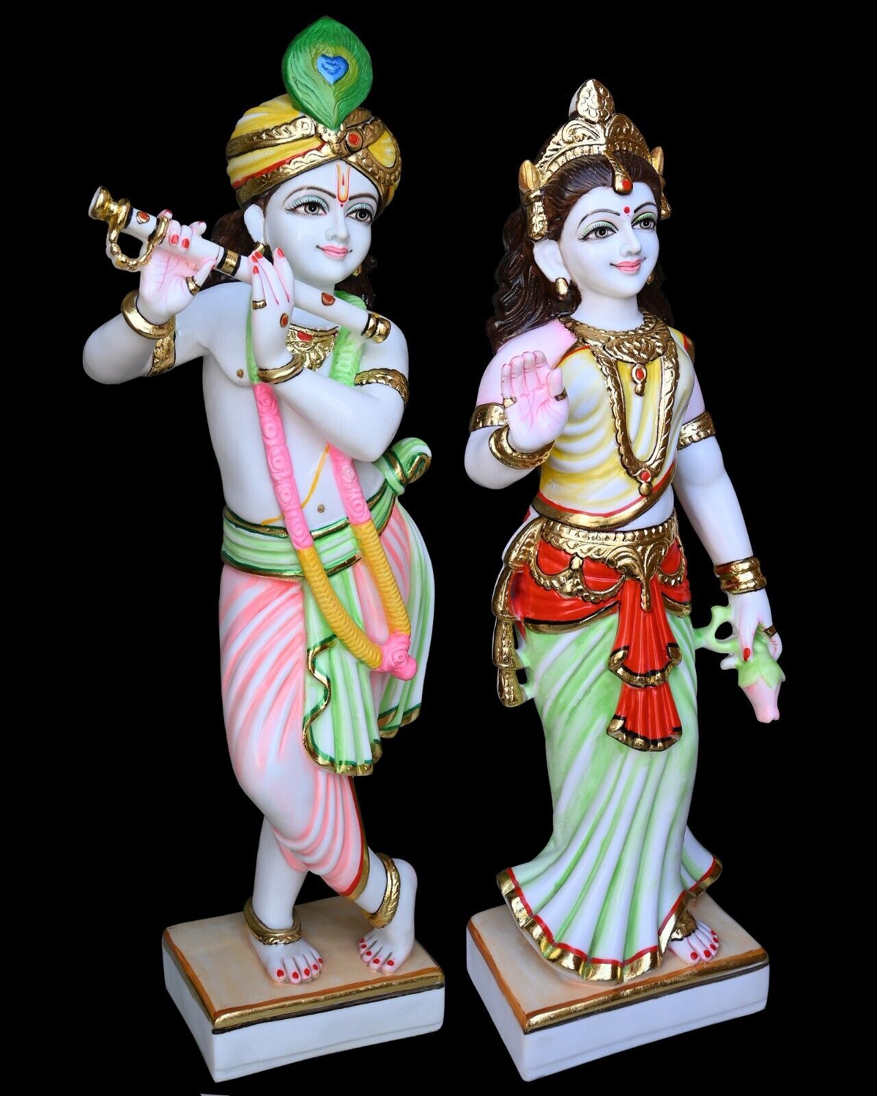 Radha Krishna Hare Krishna with Radha Statue Marble Radha 