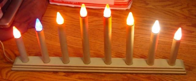 Vintage 1940's CANDELITE Christmas Wooden Base 8 Light
