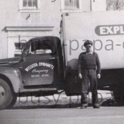 Vintage 1952 Wissota Dynamite Explosive Truck Company Mound Wisconsin Photo #1