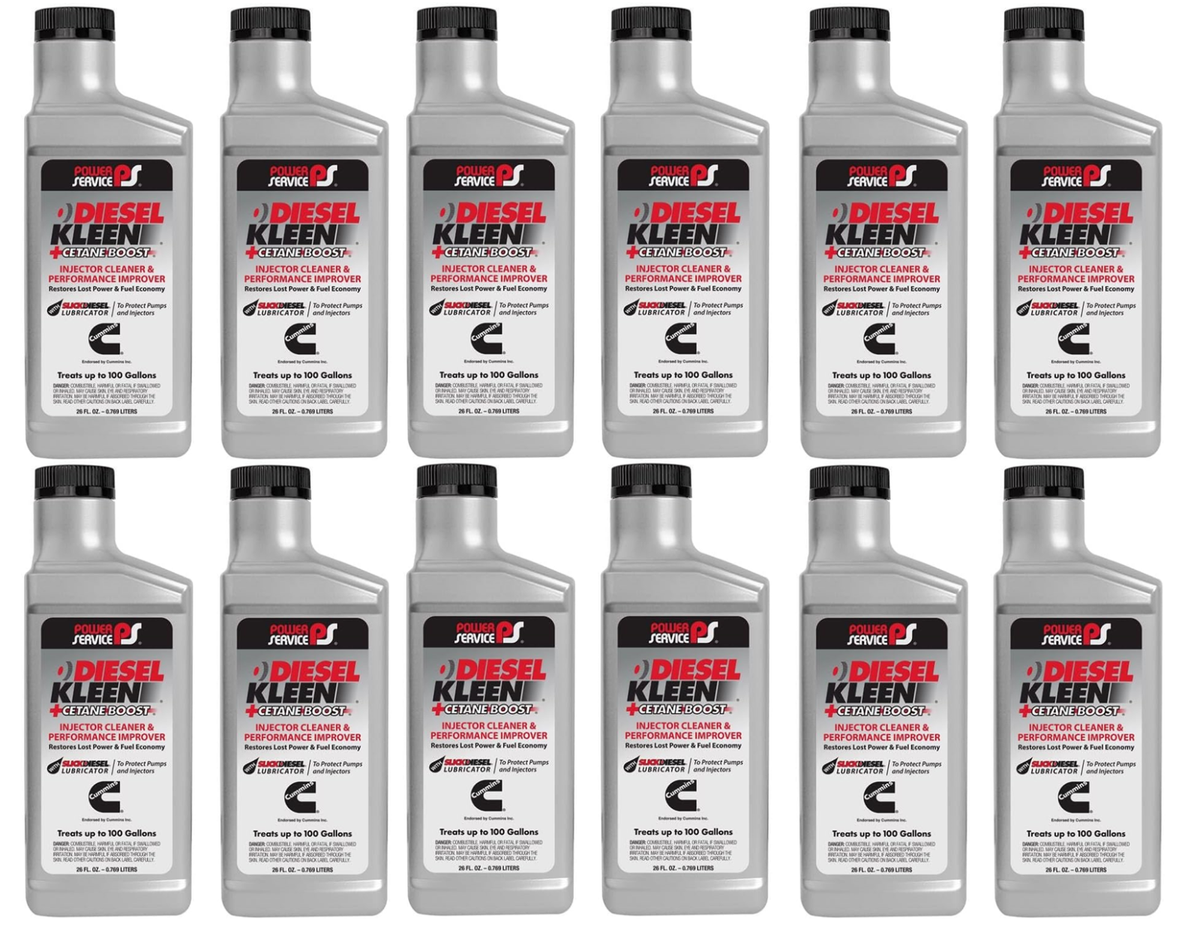 Power Service Diesel Kleen Cetane Boost Injector Cleaner Case 12oz