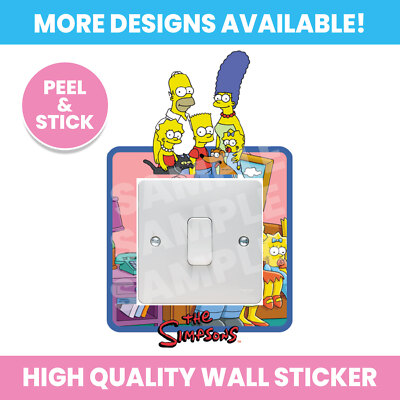 SIMPSONS LICHTSCHALTER SURROUND WANDAUFKLEBER AUFKLEBER KINDERZIMMER