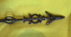 Antique Primitive Lightning Rod Or Weathervane Directional Arrow Cast Iron 16”