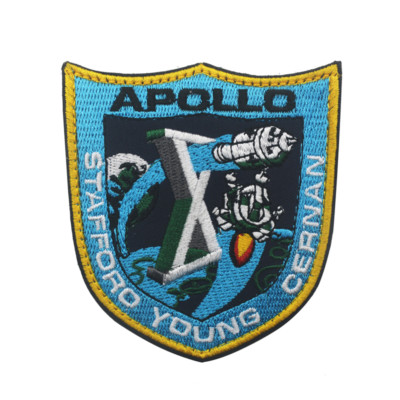 APOLLO 10 LION BROTHERS VINTAGE ORIGINAL NASA CLOTH BACK SPACE HOOK ...