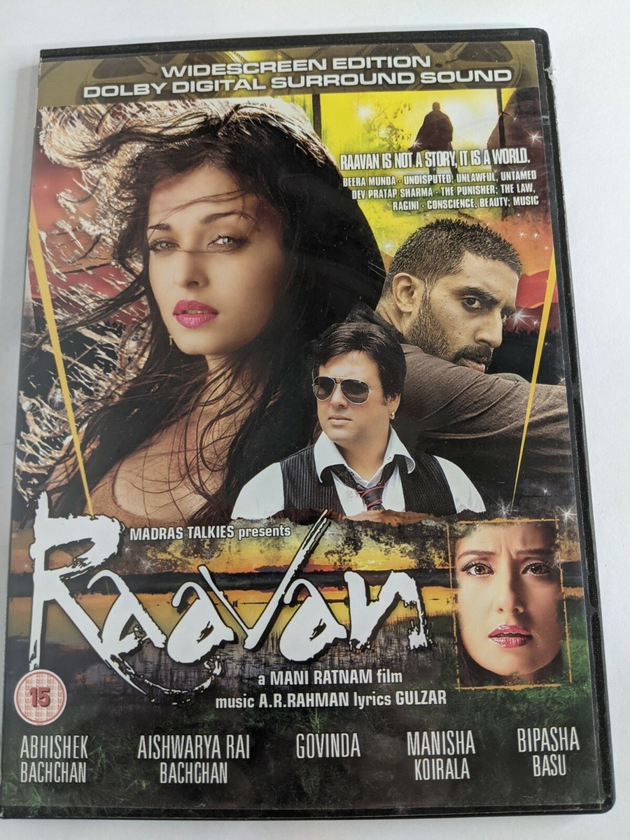 Raavan A Mani Ratnam Film Bollywood Hindi DVD English Subtitles