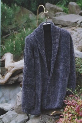 Sarah James Knitting Pattern WJ202 Shawl Collar Coat for Women 48"-50" - Image 1 of 3